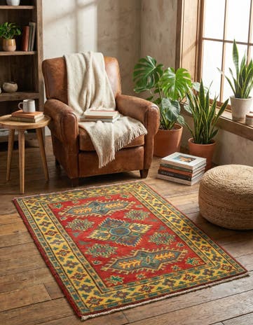 2' 8 x 4' 1 Hand Knotted Kazak Rug