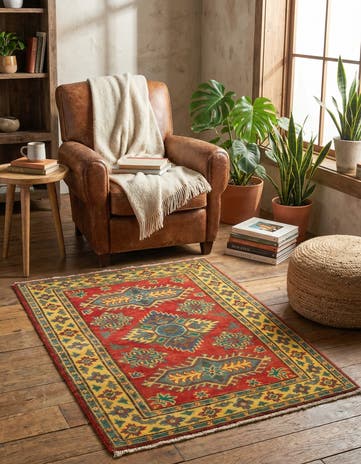 2' 8 x 4' 1 Hand Knotted Kazak Rug