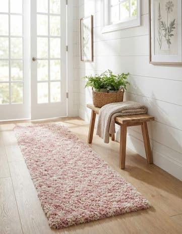 2' x 5' Lattice Shag Runner Rug