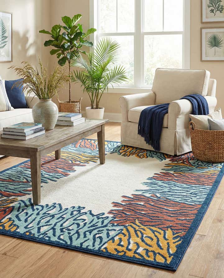 5' 3 x 8' Easy-Clean Belize Indoor / Outdoor Rug