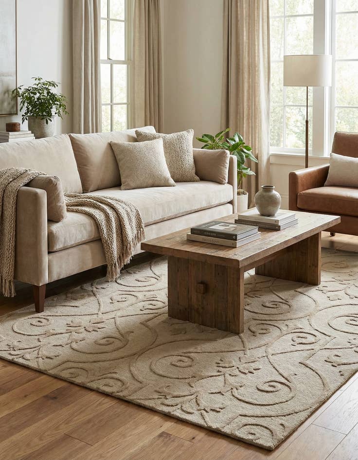 Detail image of 5' 5 x 7' 5  Hand Knotted Darya Wool Rug