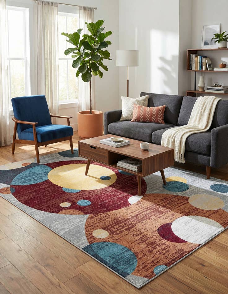 Detail image of 6' 1 x 9' Kamala Washable Rug