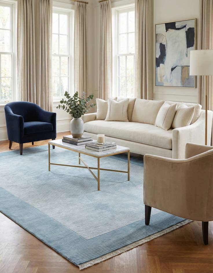 Detail image of 6' 7 x 9' 9  Hand Knotted Darya Wool Rug