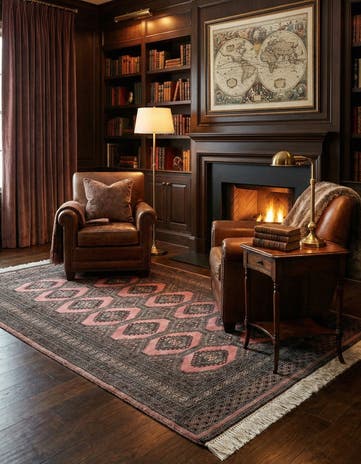 4' 2 x 6' 1 Hand Knotted Bokhara Oriental Wool Rug