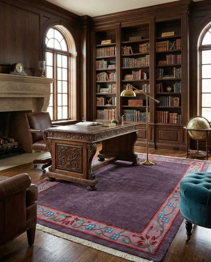 5' 9 x 8' 1 Hand Knotted Tibet Wool Rug