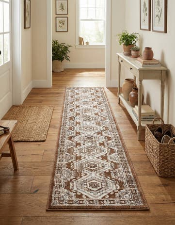 Brown Charlotte Runner Rug
