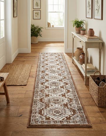 Brown Charlotte Runner Rug