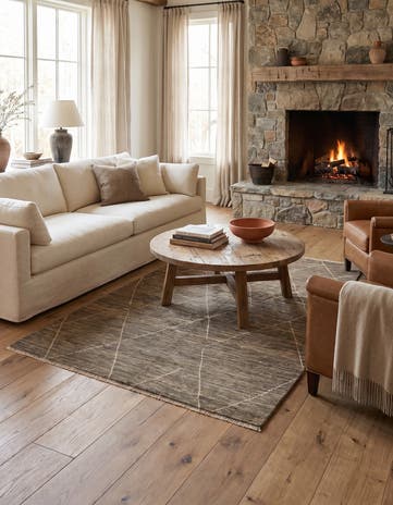 5' x 6' 9 Hand Knotted Moroccan Wool Rug
