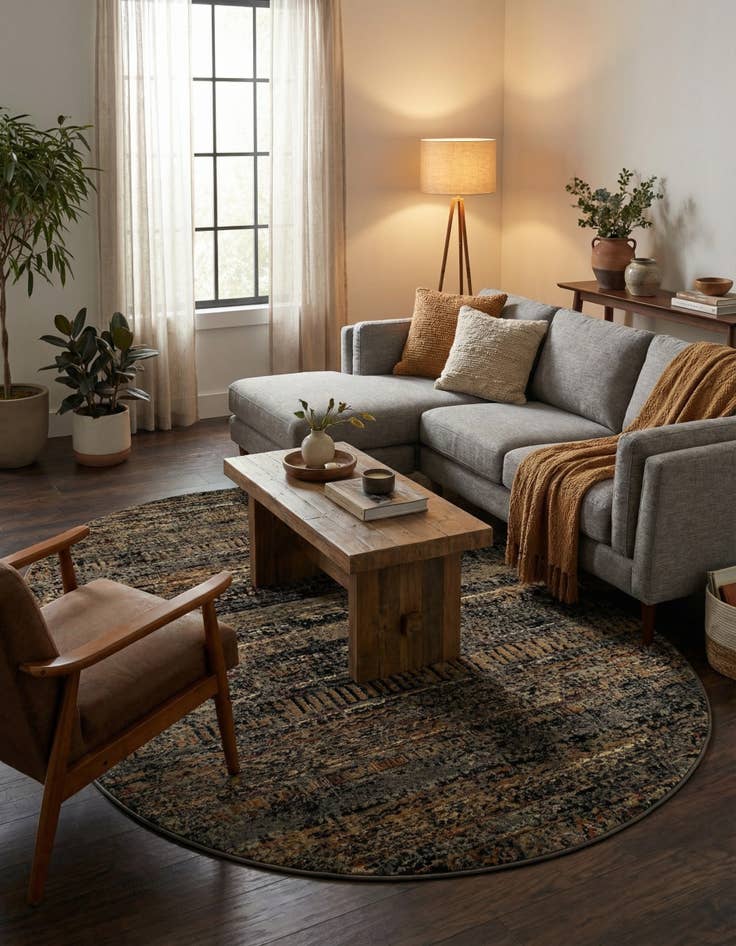 Detail image of 4' 1 x 6' 1 Saturn Oval Rug