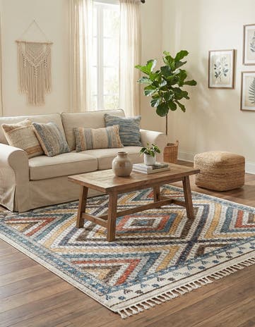 Blue Aramis Square Rug