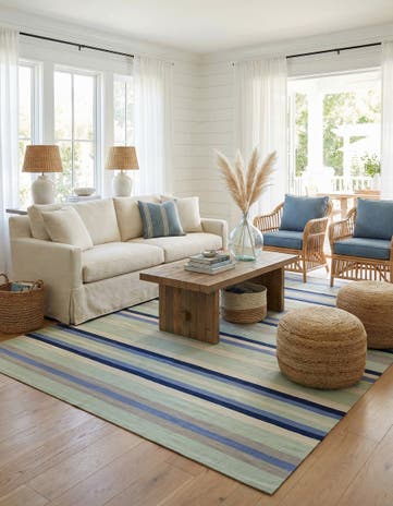 7' 10 x 10' Hand Woven Flatweave Cotton Dhurrie Rug