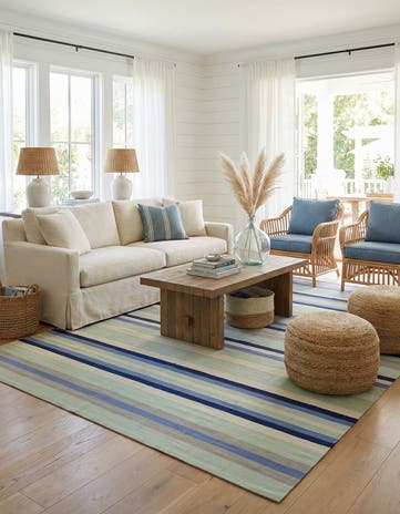 7' 10 x 10' Hand Woven Flatweave Cotton Dhurrie Rug