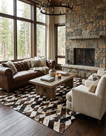 5' 9 x 8' 1 Cowhide - Patchwork Rug