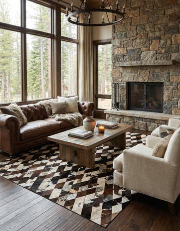5' 9 x 8' 1 Cowhide - Patchwork Rug