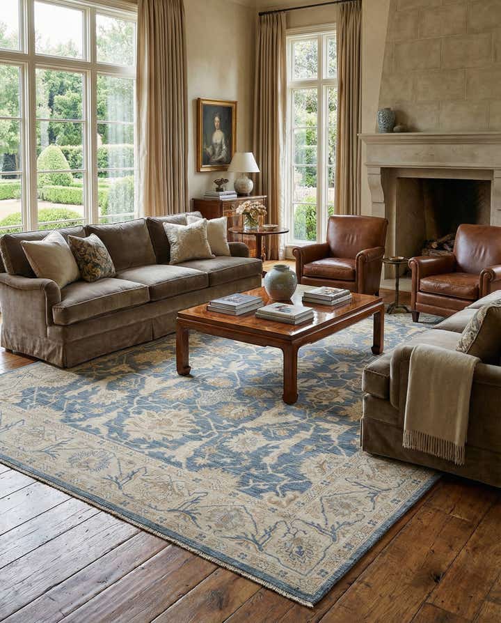 9' 2 x 12' 2 Hand Knotted Oushak Rug