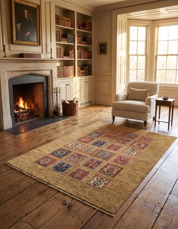 4' x 6' 2 Hand Knotted Ariana Ziegler Rug