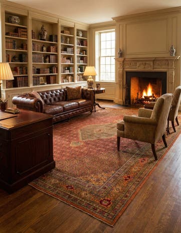 9' 7 x 12' 3 Hand Knotted Bidjar Persian Wool Rug