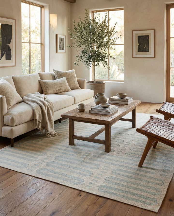 5' 9 x 7' 7 Hand Woven Kilim Modern Wool Rug