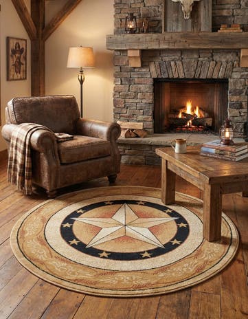 5' 3 x 5' 3 Pioneer Round Rug