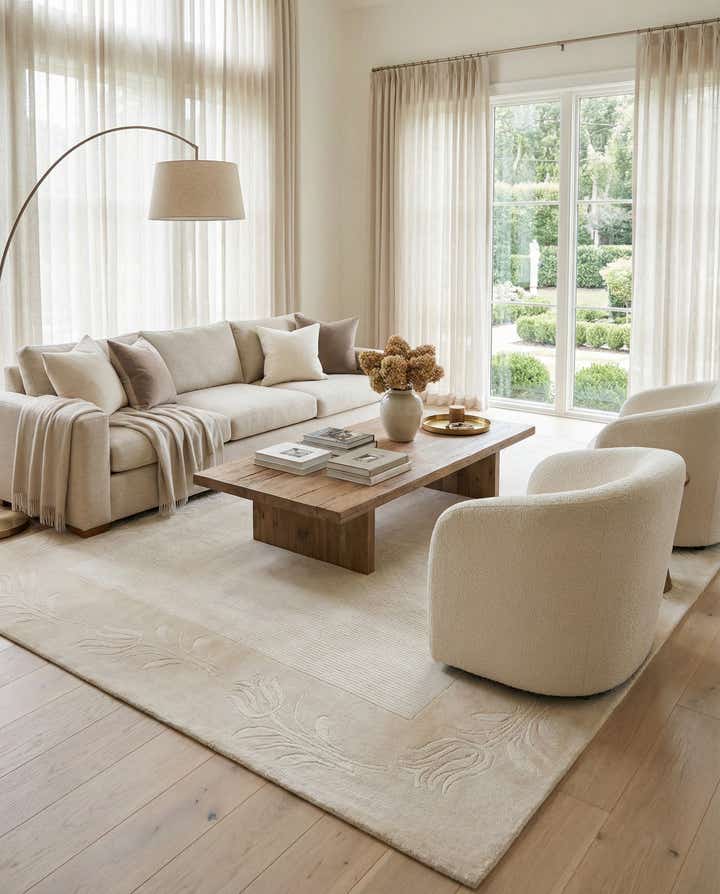 6' 7 x 9' 9 Hand Knotted Darya Wool Rug