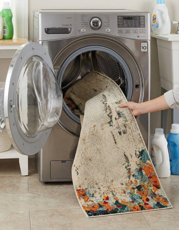 Detail image of  2' 7 x 10'  Washable Theia Runner Rug