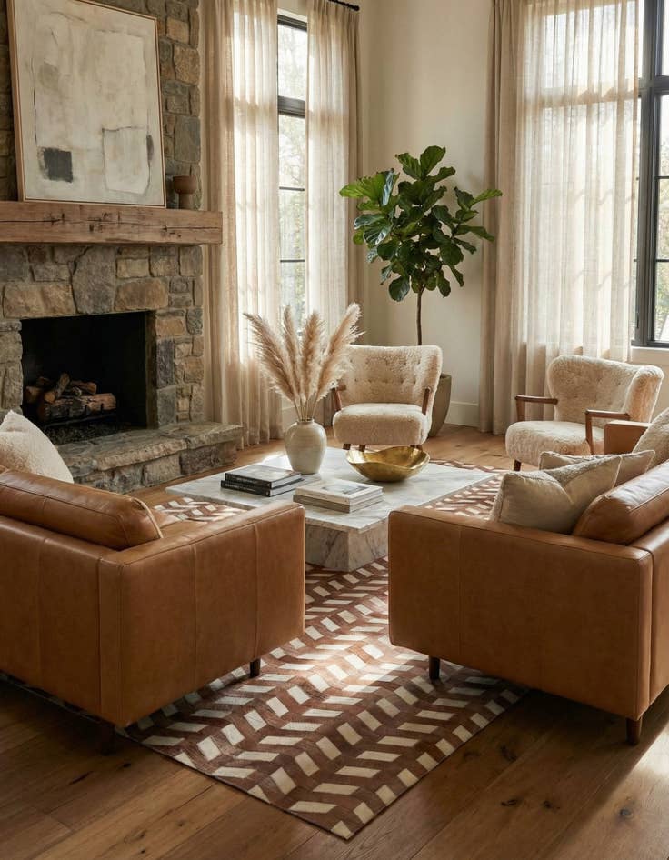 Detail image of  5' x 7' 10 Cowhide Rug