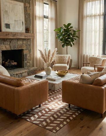 5' x 7' 10 Cowhide Rug
