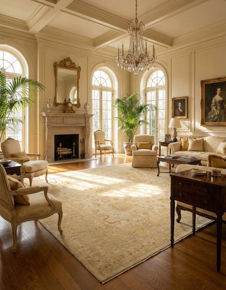 Detail image of 13' 1 x 13' 2 Kaizar Wool Square Rug