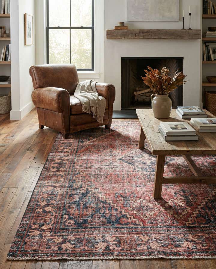 4' 3 x 6' 4 Hand Knotted Ultra Vintage Persian Wool Rug