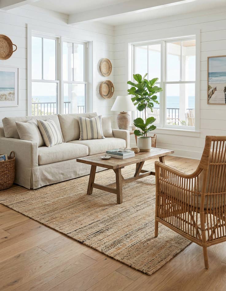 Detail image of  7' 10 x 7' 10 Palm Beach Jute Square Rug