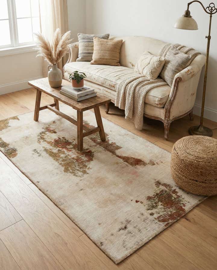 2' 8 x 5' Hand Knotted Ultra Vintage Persian Wool Rug