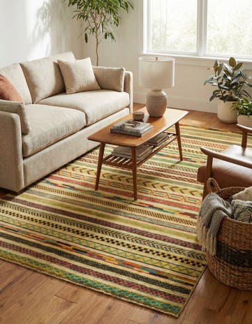 4' x 5' 10 Hand Knotted Modern Ziegler Rug