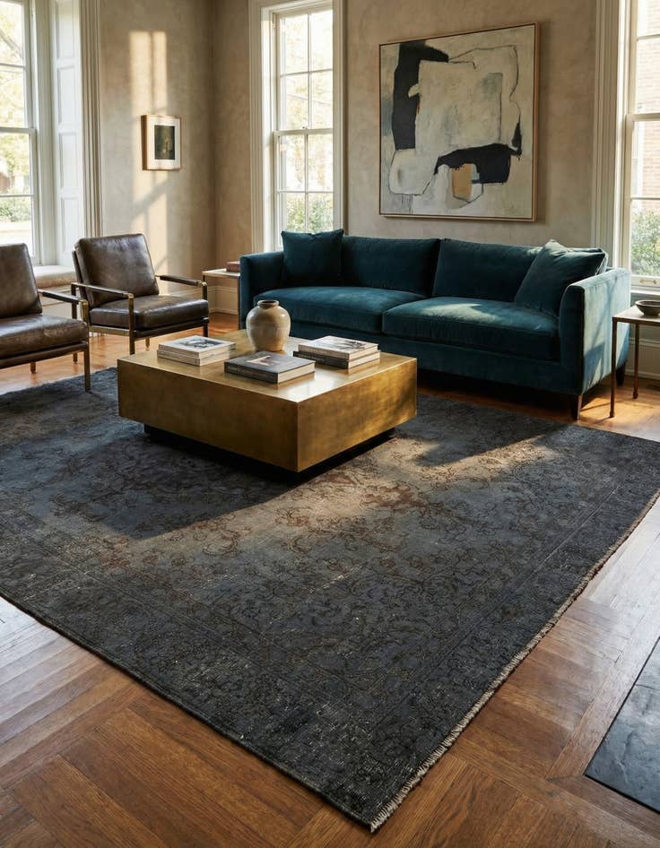 Detail image of 7' x 10' 6  Hand Knotted Ultra Vintage Persian Wool Rug