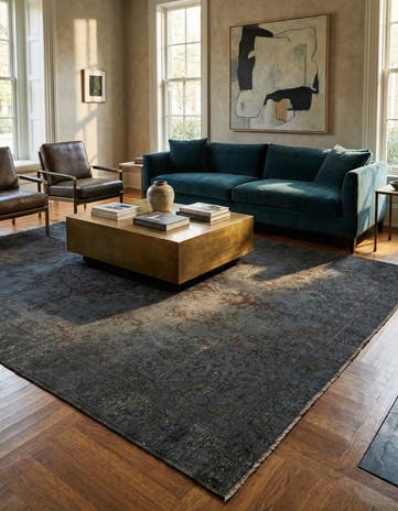 7' x 10' 6 Hand Knotted Ultra Vintage Persian Wool Rug