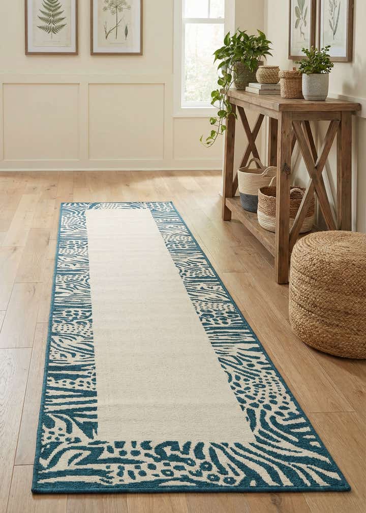 2' 7 x 12' Easy-Clean Safari Indoor / Outdoor Runner Rug