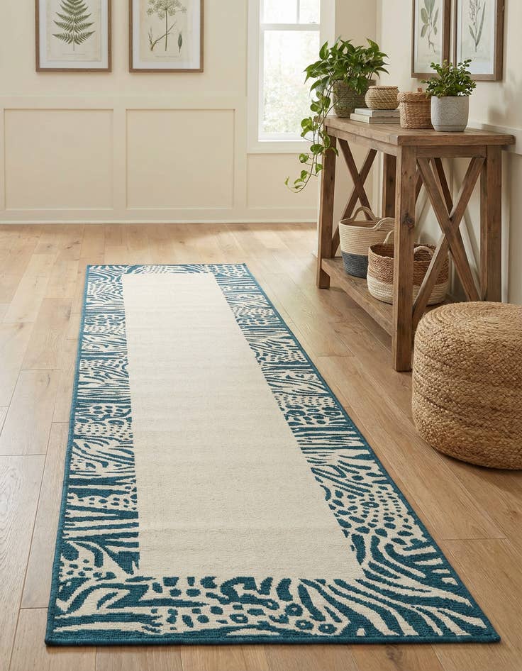 Detail image of  2' 7 x 12'  Washable Safari Indoor / Outdoor Runner Rug