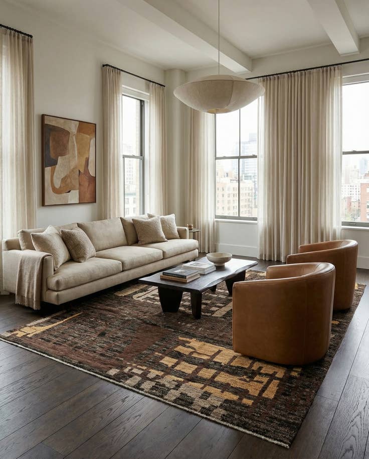 Detail image of 7' 9 x 9' 11 Hand Knotted Beni Marok Rug