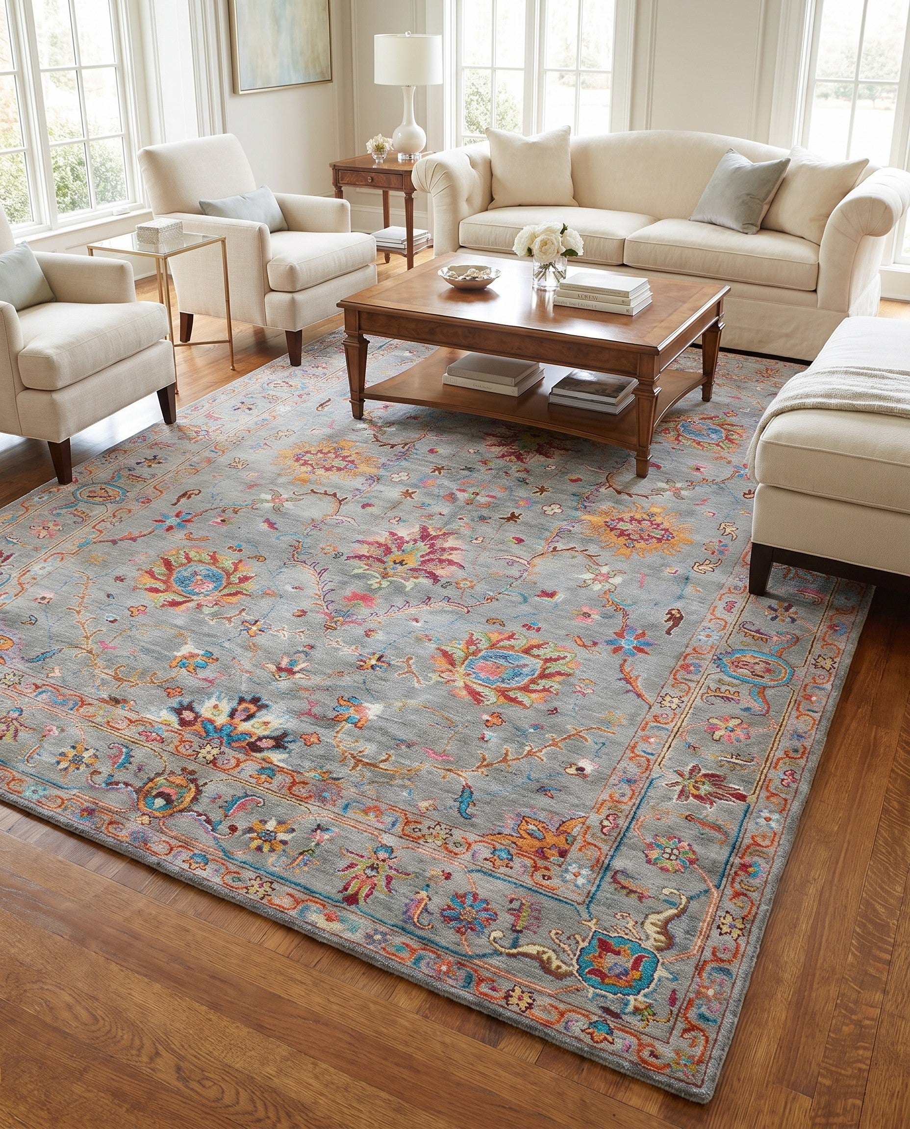 6' x 8' 4 Hand Knotted Ariana Ziegler Rug