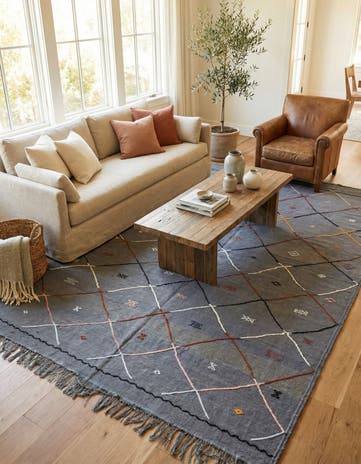 6' 5 x 9' 2 Hand Knotted Moroccan Wool Rug