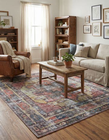 7' 3 x 7' 3 Washable Maahru Square Rug