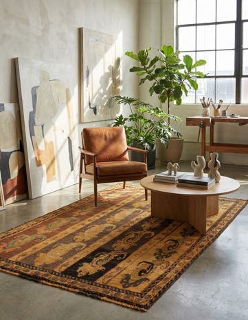 3' 9 x 6' 3 Gabbeh Wool Rug