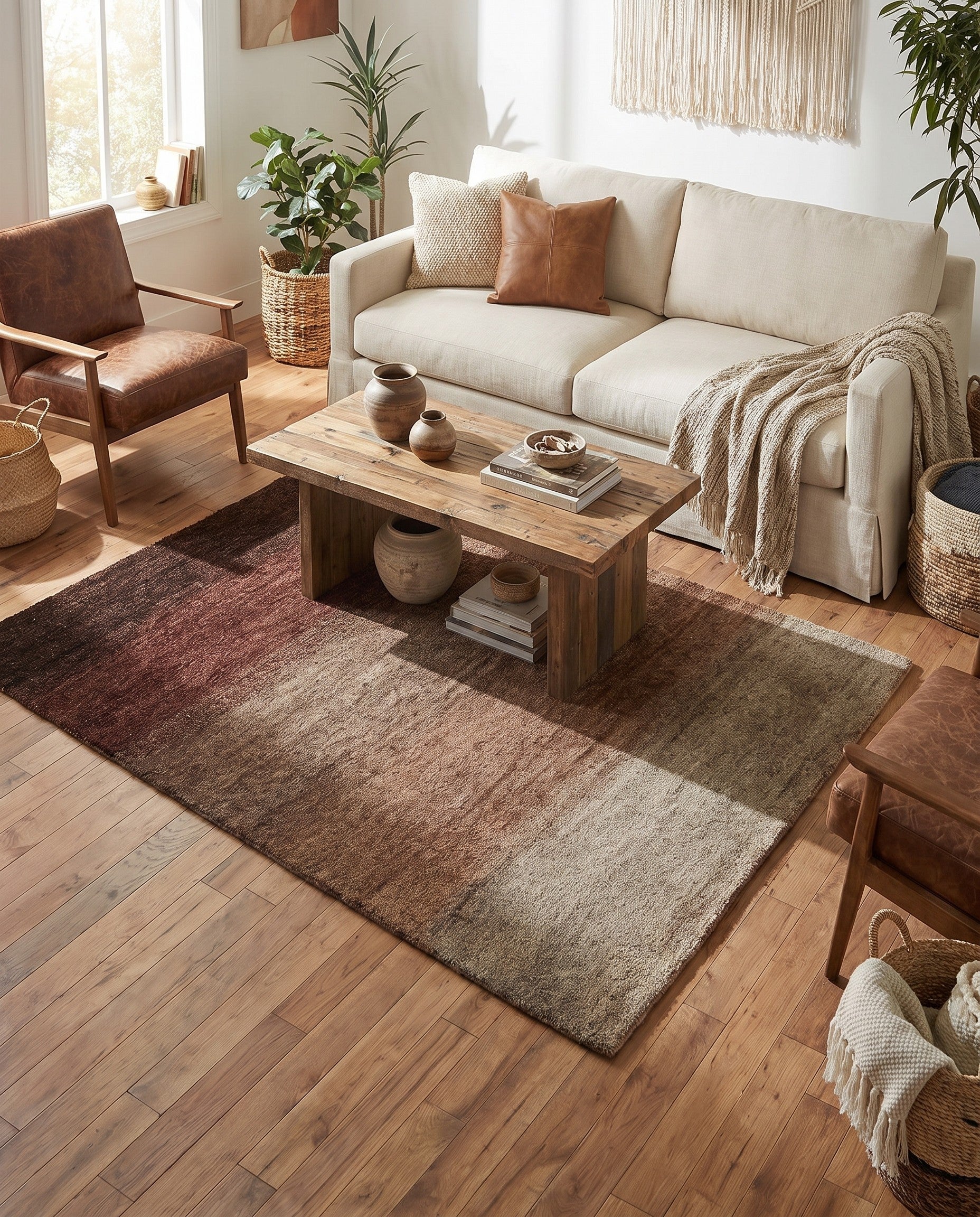 4' 3 x 5' 11 Hand Knotted Kashkuli Gabbeh Wool Rug