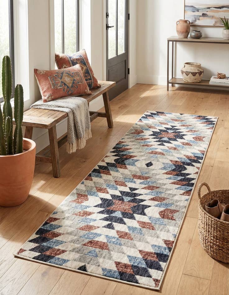 Detail image of 2' x 6' Eco Southwestern Runner Rug