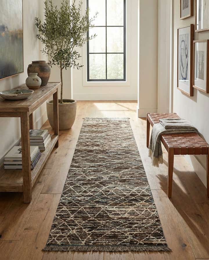 3' 5 x 15' 9 Hand Knotted Moroccan Wool Runner Rug