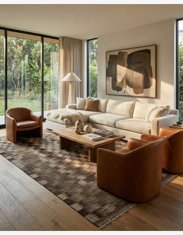 5' 8 x 8' 2 Hand Woven Kilim Modern Wool Rug