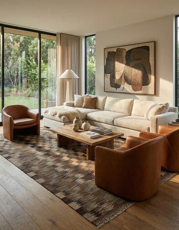 5' 8 x 8' 2 Hand Woven Kilim Modern Wool Rug