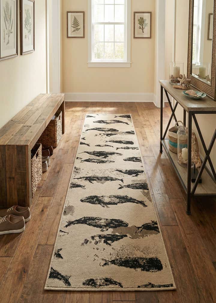 2' x 8' Easy-Clean Coastal Indoor / Outdoor Runner Rug