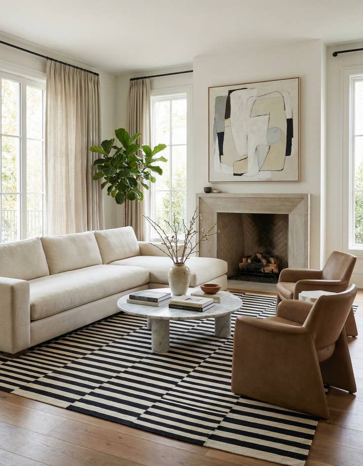 Detail image of 8' 6 x 11' 2  Hand Woven Kilim Modern Wool Rug