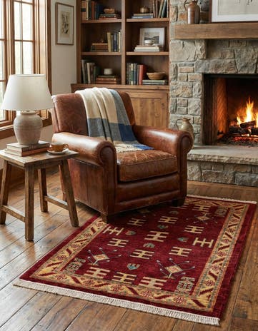 3' 3 x 4' 7 Hand Knotted Ziegler Wool Rug