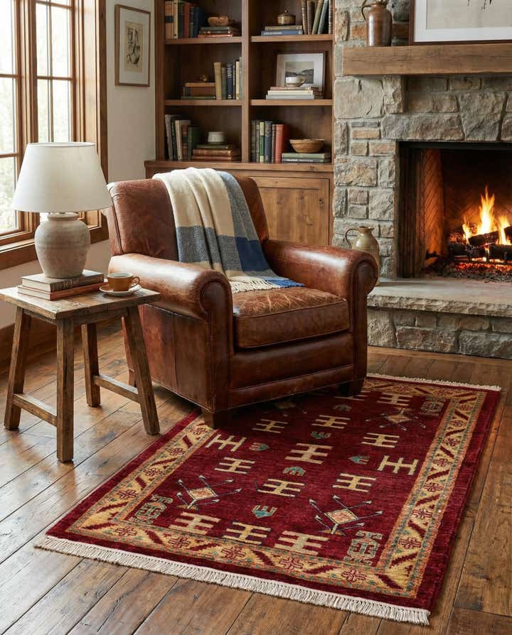 3' 3 x 4' 7 Hand Knotted Ziegler Wool Rug